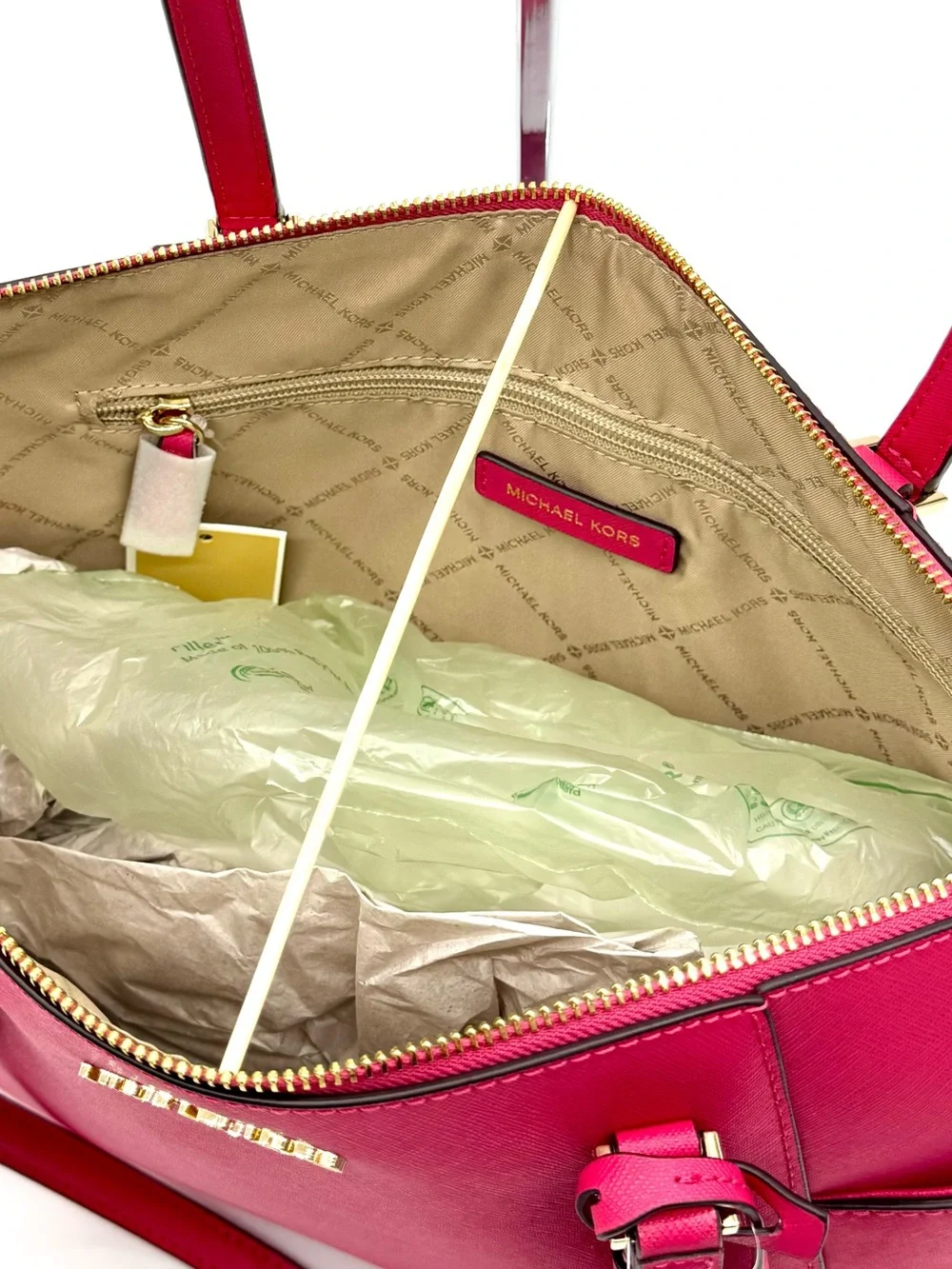 Michael Kors Large Charlotte Tote Bag Electric Pink